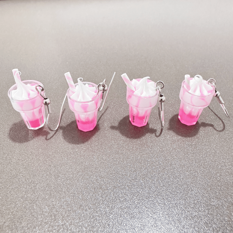 Ice Cream Sundae Pendant Earrings for Women